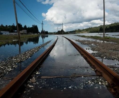 Belgian Climate Risk Assessment (BCRA) - flooded railway